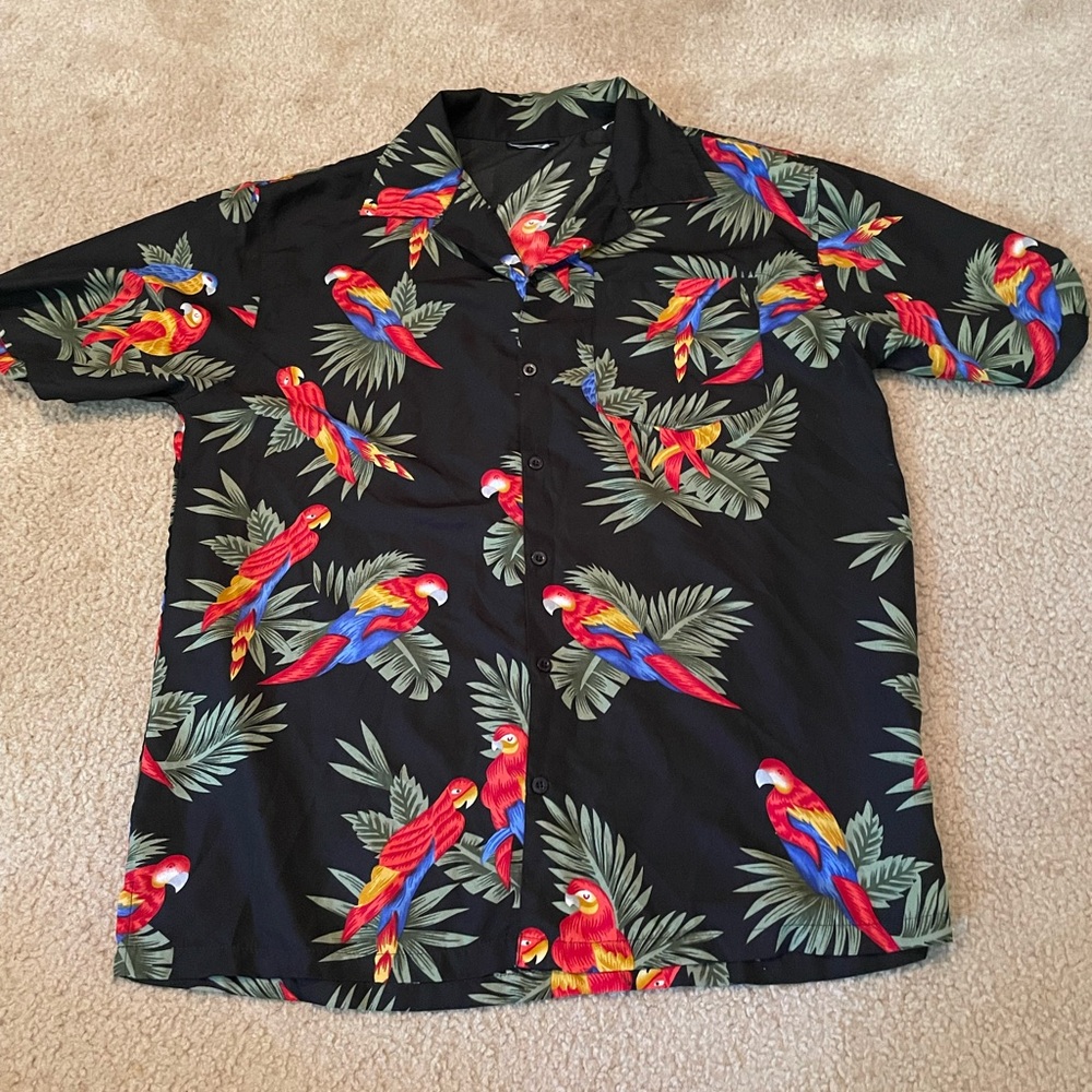 Tropical Parrot Print Shirt